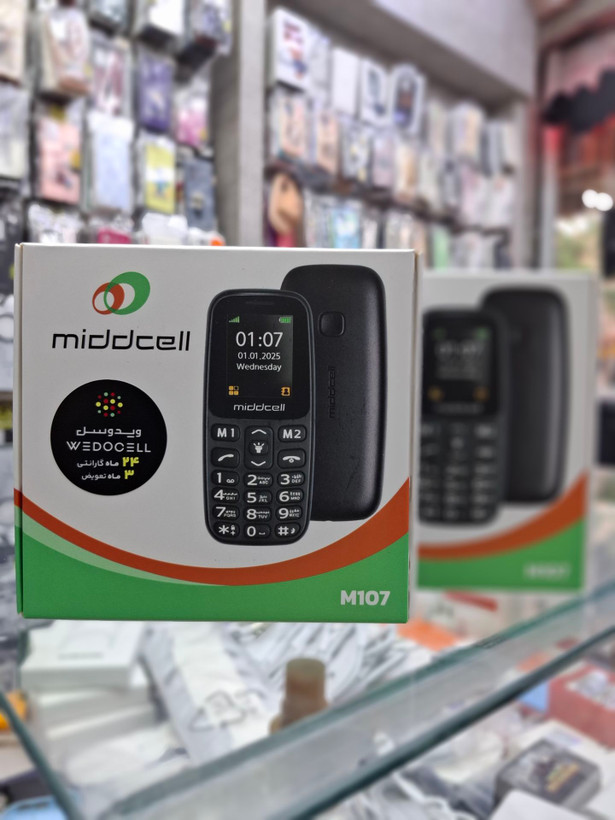 گوشی موبایل میدسل M107 مشکی - نمای پشت