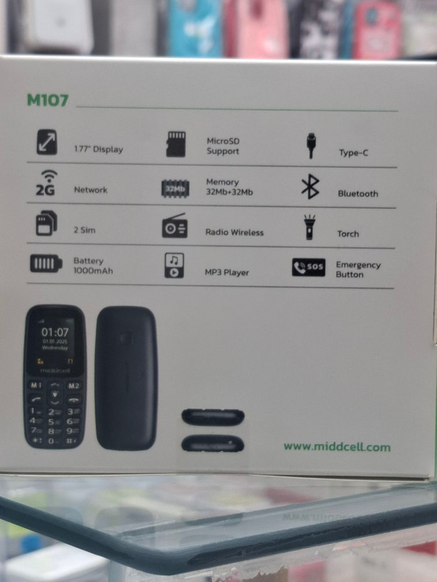 گوشی موبایل میدسل M107 مشکی - جزئیات