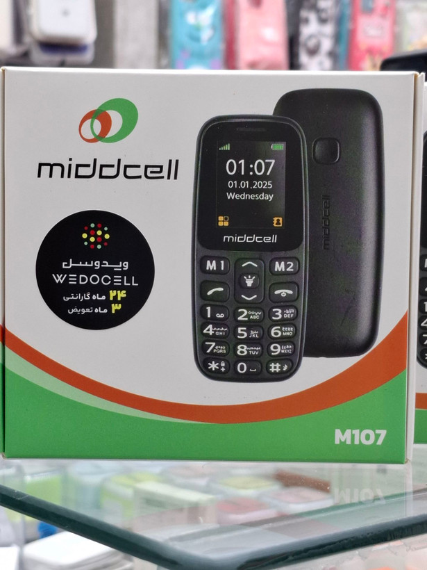 گوشی موبایل میدسل M107 مشکی - نمای اصلی