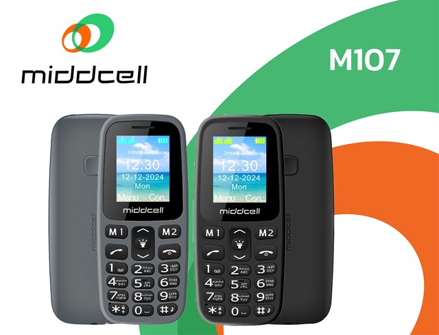 گوشی موبایل میدسل M107 مشکی - جعبه