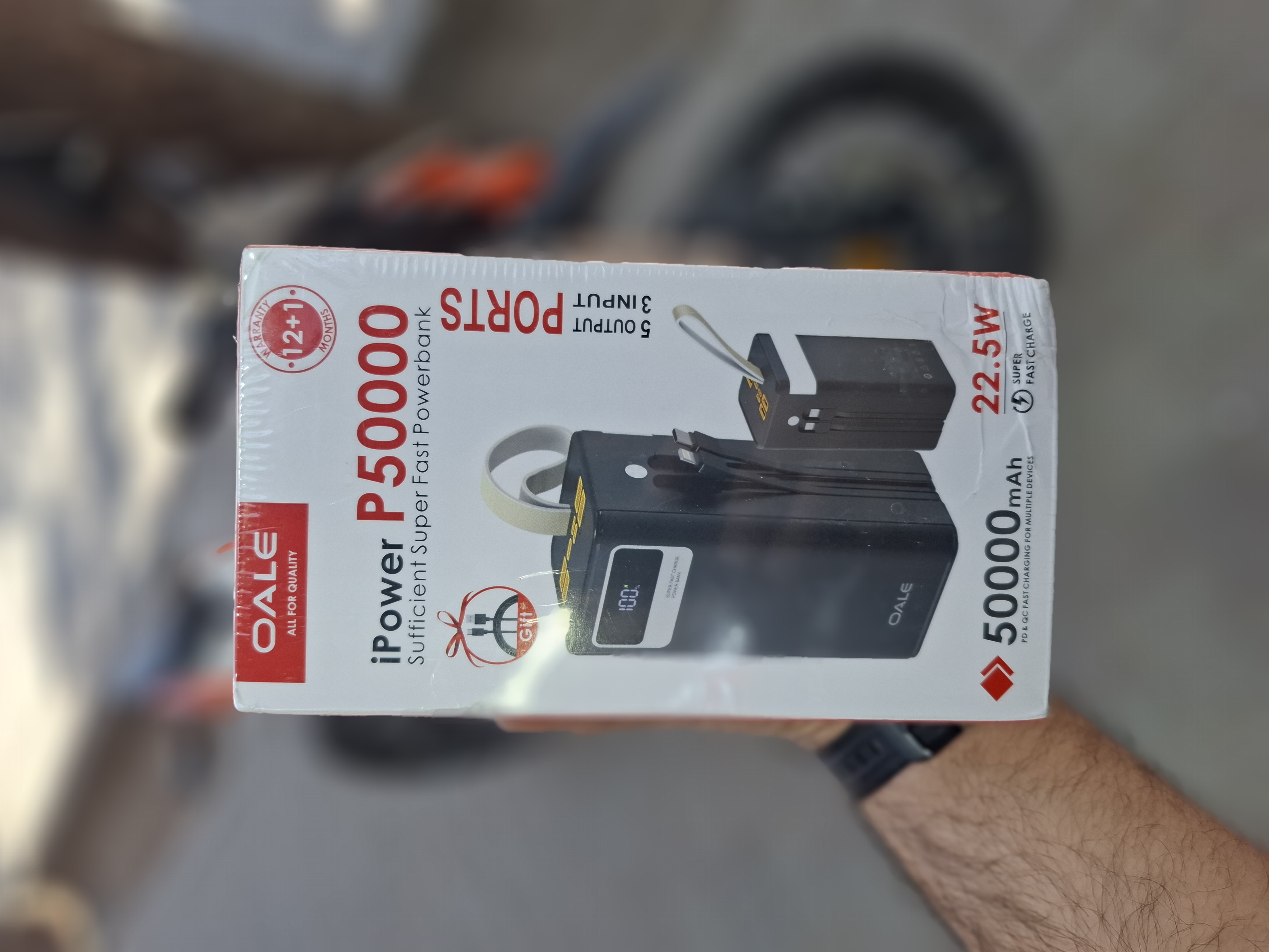 پاوربانک اوالی مدل P50000 ظرفیت 50000 میلی آمپر ساعت