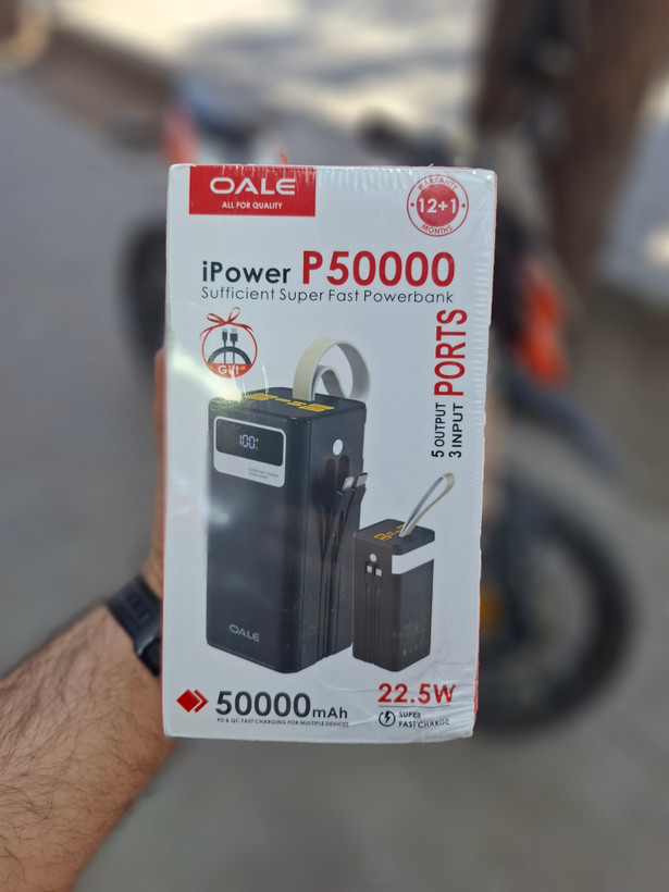 پاوربانک اوالی مدل P50000 ظرفیت 50000 میلی آمپر ساعت