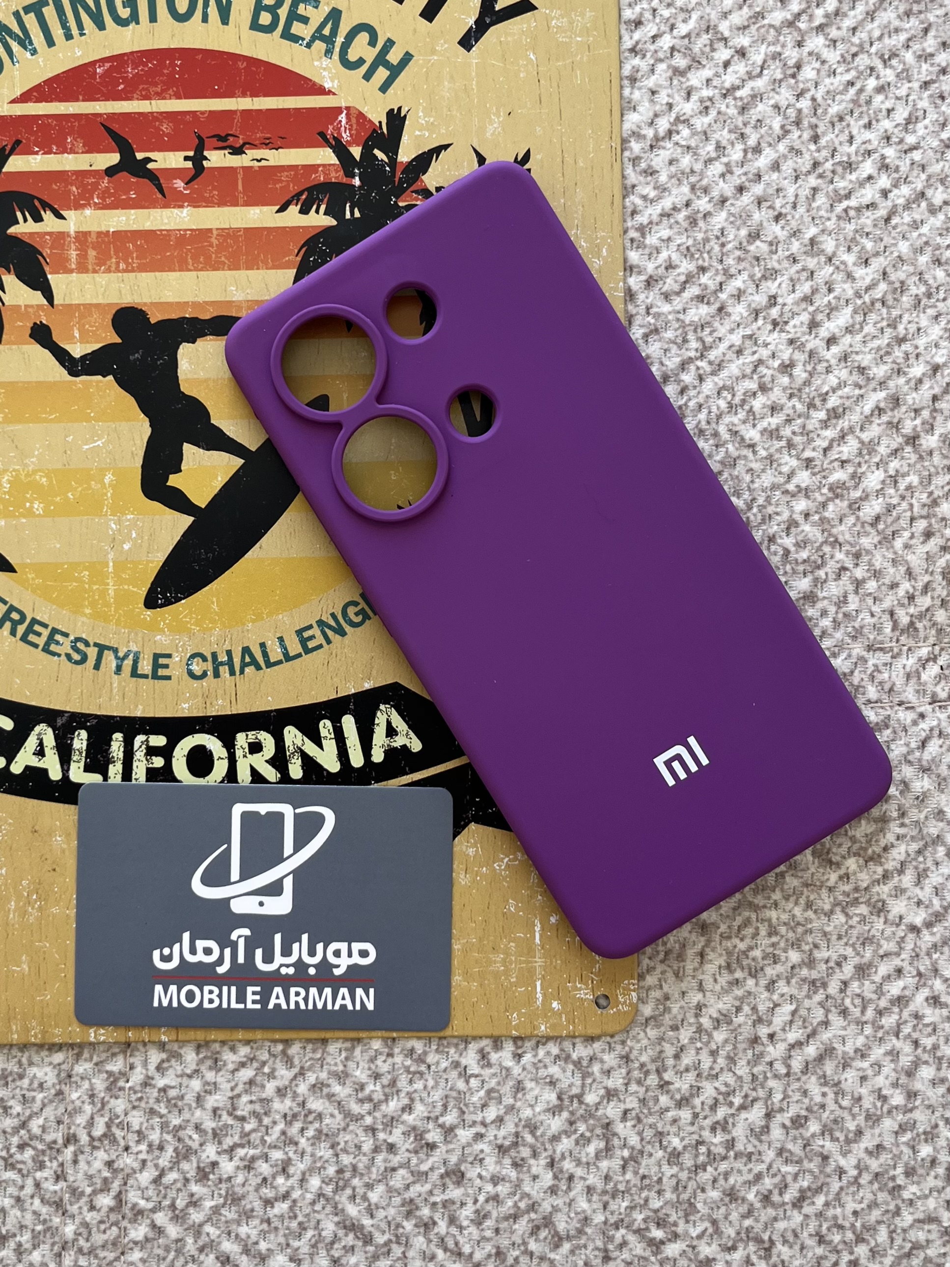 قاب گوشی شیائومی نوت ۱۳ پرو (4G) / پوکو M6 پرو سیلیکونی اورجینال رنگ وایولت / موبایل آرمان کرمان