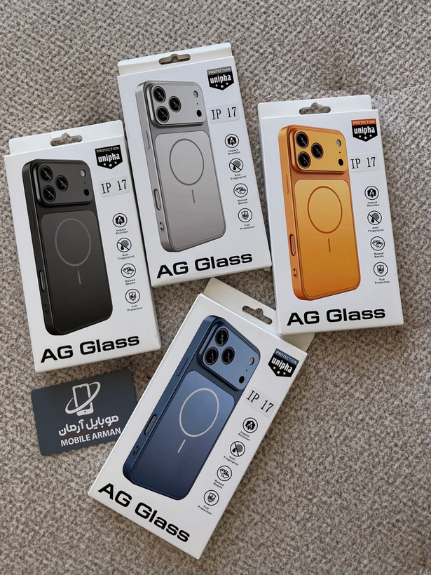 قاب گوشی آیفون ۱۷ برند Unipha Protection-AG Glass