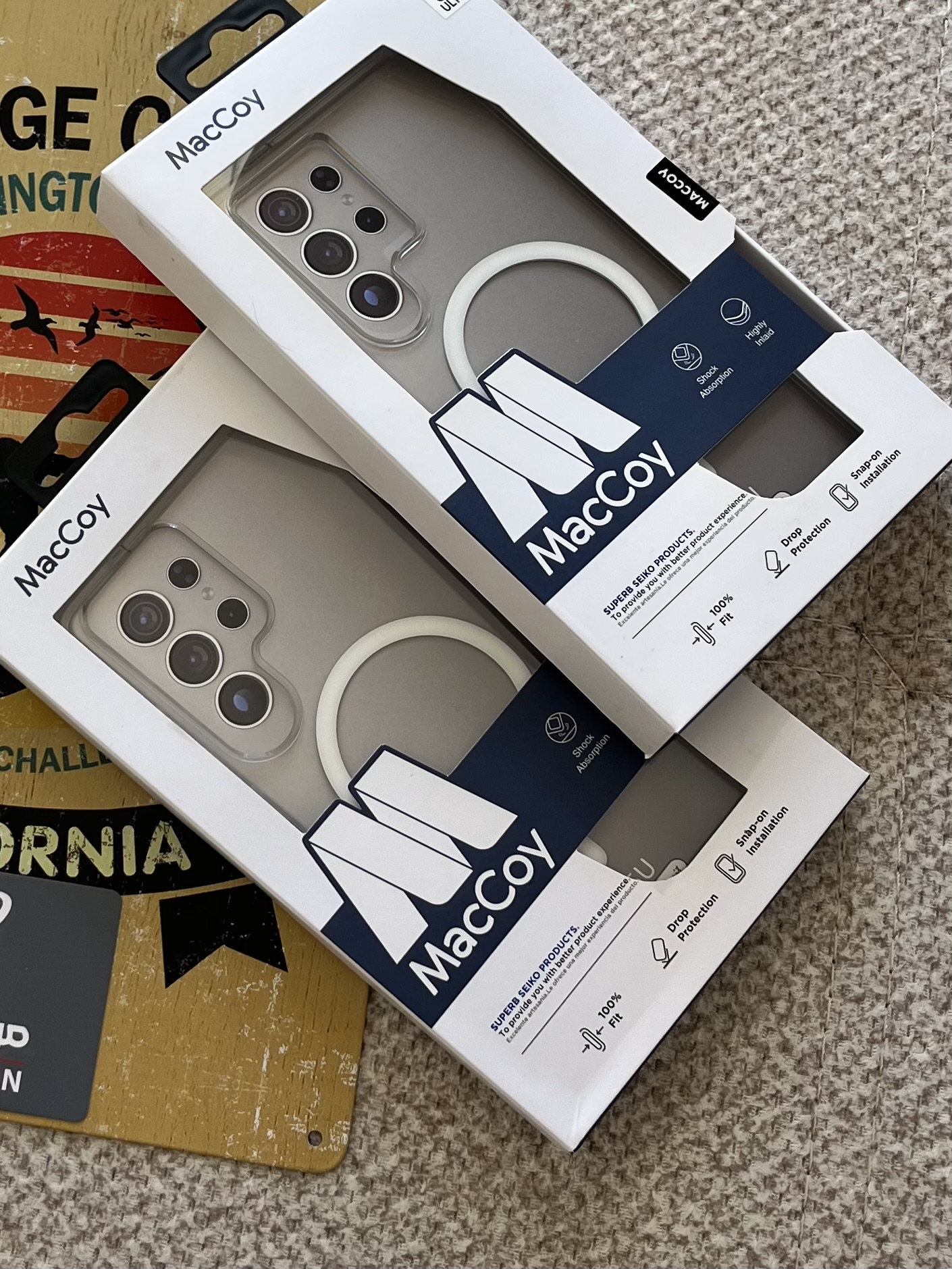 قاب گوشی سامسونگ S24 Ultra شفاف مگ سیف دار برند MacCoy اورجینال